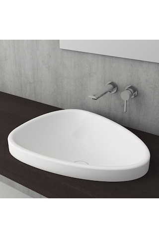 Bocchi Etna Tezgah Üstü Lavabo 58 CM Mat Beyaz 1112-002-0125