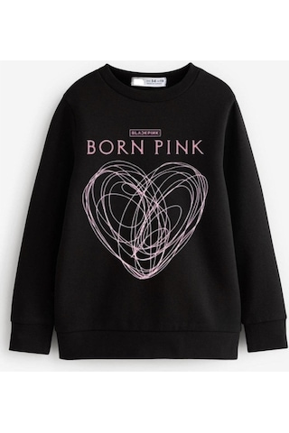 Black Pink Çocuk Sweat Siyah