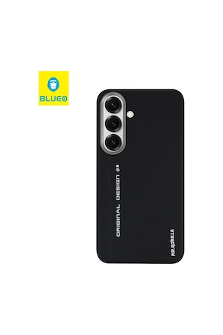 Mr. Gorilla Samsung Uyumlu S25 Plus Pu Sentetik Deri Metal Kamera Korumalı Hava Kanallı Kılıf Şeffaf