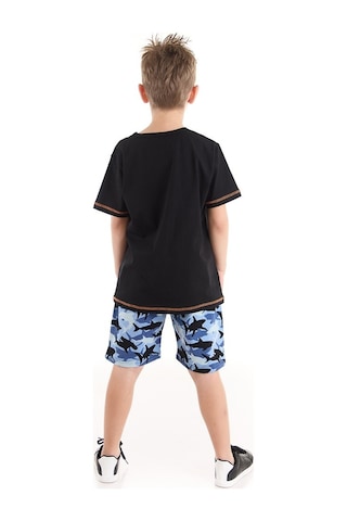 Denokids Mushi Köpekbalığı Kamo Erkek Çocuk T-Shirt Şort Takım Çok Renkli