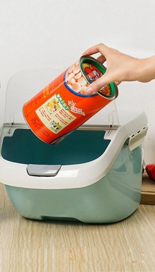 Mavi 6 Kg Pirinç Tahıl Saklama Kutusu Mühürlü Nem Geçirmez Pet Gıda Depolama Konteyner Küf Anti Oksidasyon Mutfak Eşyaları Şişeler, Kavanozlar Ve Amp Kutular 500ml