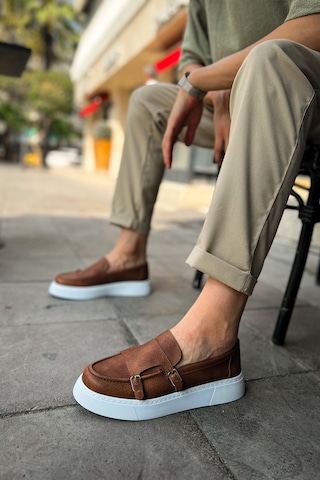 Roof Atelier Erkek Taba Kemer Tokalı Loafer Ayakkabı - 417 - Cbt Mancini Taba