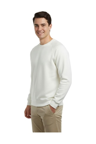 Erkek Spor Reklam Kol Sweatshirt Regular Fit Bgl-st04951 Ekru