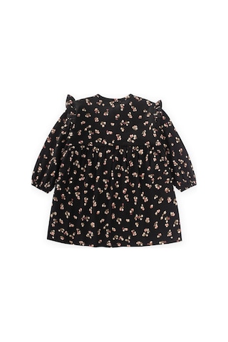 Desenli Mevsimlik Elbise 1-7 Yaş Siyah Siyah