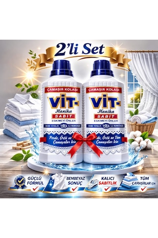 Vit - Çamaşır Kolası 500 Ml Perde Örtü Ve Tüm Çamaşırlarda Eskimeyi Önler 500 ML