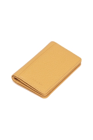 Tergan Sarı Deri Unisex Kredi Kartlık 01601H28