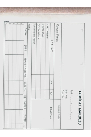 Dilman Tahsilat Makbuzu Otokopili 12 Li Paket