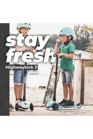 Scoot And Ride Highwaykick 3 Led Tekerlekli Çocuk Scooter Turkuaz 170301-96356 Açık Mavi