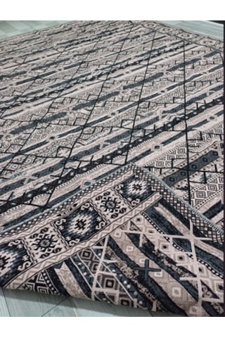 Savan Dokuma Halı Örtüsü 4m² 170 240 Kale Siyah&pudra Diğer