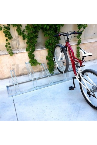 Bisiklet Park Yeri Beşli Galvaniz 40x175 Cm, Bisiklet Park Demiri-562 Çok Renkli