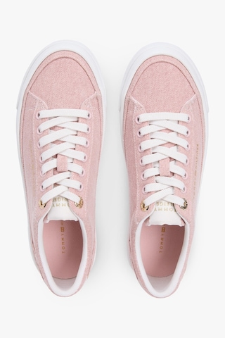 Tommy Hilfiger Th Foxing Platform Washed Canvas Pembe Kadın Sneaker-16270