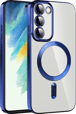 Teknomoda Samsung Galaxy Uyumlu S21 Fe Kılıf Kamera Lens Korumalı Renkli Magsafe Şeffaf Silikon
