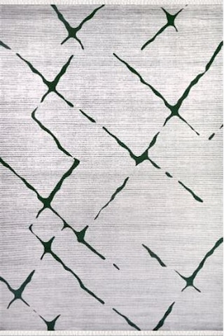 Çam Halı Crea Plus Stone Roxanne 17138 Gri Yeşil Modern Desenli Makine Halısı