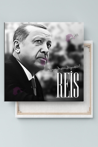 Recep Tayyip Erdoğan Cumhurbaşkanı Başkan Erdoğan Rte Kanvas Tablo 7 Farklı Ölçü