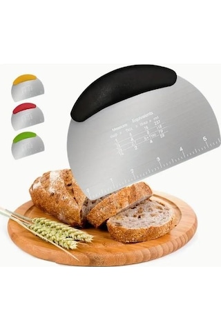 Mavi Plastik Saplı Ölçekli Çelik Kazıyıcı Çok Renkli