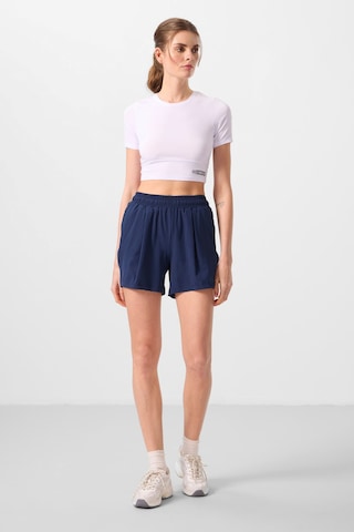Tommylife İndigo Polyester Gizli Cep Fermuarlı Rahat Form Kadın Şort - 91014 Indigo