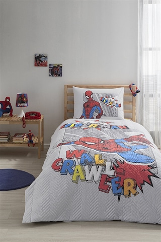 Özdilek Spiderman Wall Disney Kapitone Nevresim Takımı Lastikli Ç