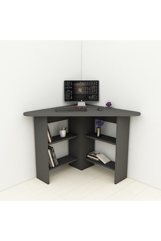 Arnetti Köşe Çalışma Masası Corner Ofis Masası Antrasit