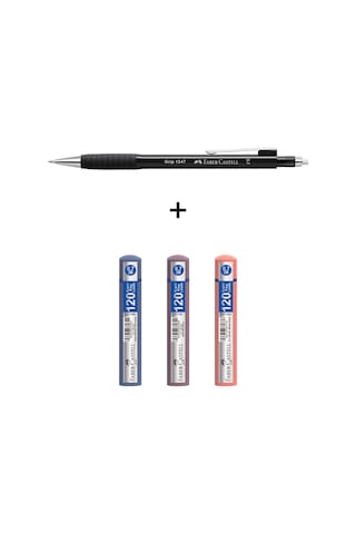 Grip 134/47 Versatil Siyah 0.7& 3'lügrip Min 0.7-duman Mavisi,bordo,mercan120'li Min,4'lü Yazım Seti