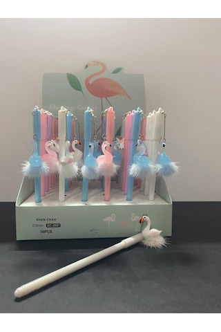Flamingo Tükenmez Kalem Beyaz Siyah