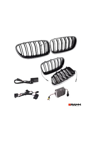 Bmw 5 Serisi F10 - Bmw 3 Serisi F30 Işıklı Kayar Led Panjur Izgara Seti