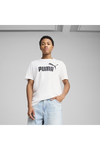 Puma 68253202 Ess No. 1 Logo Erkek Tişört Beyaz
