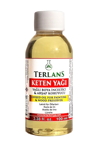 Terlans Keten Yağı 100 Ml Resim Yağı & Ahşap Koruyucu