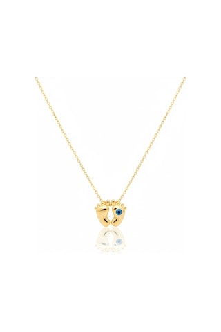 14 Ayar Altın Ayak İzi Kolye 680 Gold
