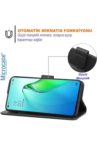 Oneplus 13 Cüzdanlı Ve Standlı Kapaklı Deri Kılıf Siyah Al4232