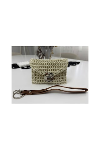 Store Örme Mini Cüzdan Krem