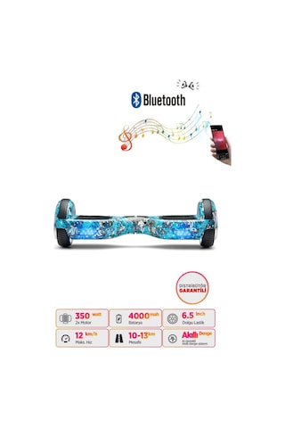 Citymate Hoverboard 6.5 inch Elektrikli Kaykay Scooter Bluetooth Hoparlörlü D03