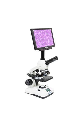 Ece Opto-edu Dijital Mikroskop Isıtıcılı Tabla Sperm Ve Kan Görüntülemeye Özel Veteriner Mikroskobu Kameralı 9" Lcd Ekran