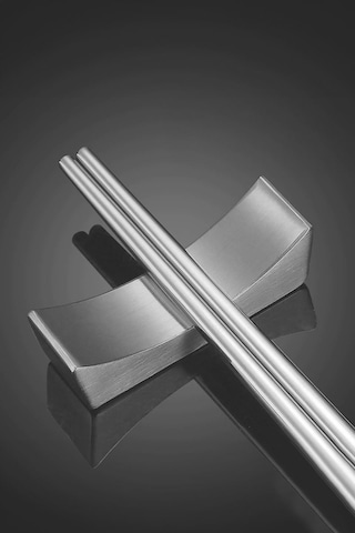 Çelik Silver Chopstick Kaşık Çatal Standı Çelik Çubuk Tutucu Mt151by