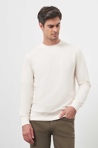 Morven Erkek Krem Bisiklet Yaka Dynamic Fit Rahat Kesim Sweatshirt 99ks063001650 Kremrengi Kremrengi Krem