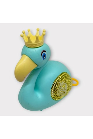 Kurmalı Işıklı Sevimli Flamingo - Yeşil