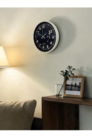 Krem 36 Cm Elegant Atatürk Duvar Saati Renkli