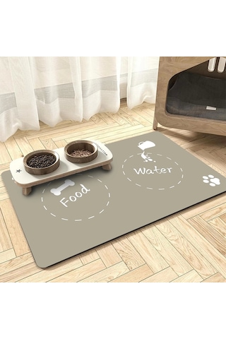Matgo Pati Food Water Krem Evcil Hayvan Beslenme Matı Mama Paspası 50 x 70 CM