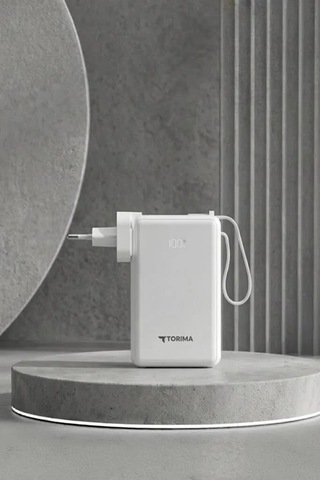 Özel Seri Mobil Depolama Taşınabilir Güç Okul Aracı Trm-1017 10000 Mah Powerbank Beyaz 22,5w Çok Renkli