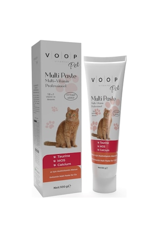 Voop Pet Multi Paste Malte Kedilerde Tüy Yumak Multivitamin Macun 100 G