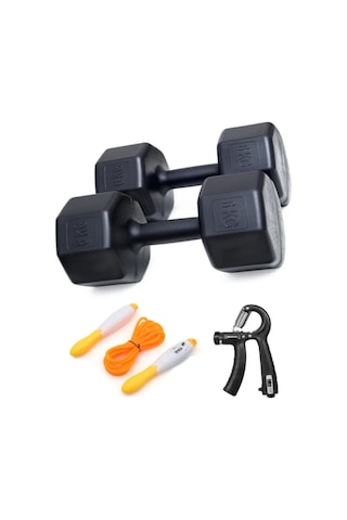 Ps Spor 6 Kg Dambıl X2 Adet 12 Kg Sayaçlı Ayarlanabilir El Yayı + Sayaçlı Atlama Ipi