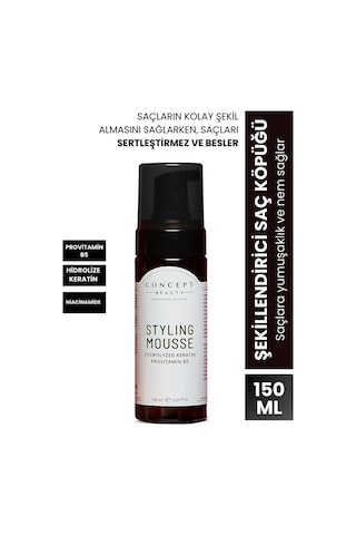 Concept Beauty Styling Mousse Şekillendirici Saç Köpüğü 150 ML Concept Beauty Styling Mousse Şekillendirici Saç Köpüğü 150 ML