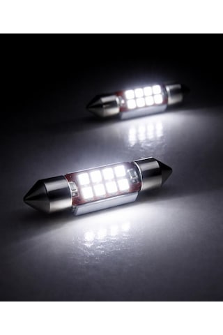 31mm Sofit Led Ampul, Beyaz, 12v, Canbus Hatasız, Ultra Parlak, Tavan Ve Plaka Aydınlatması, 2'li Set