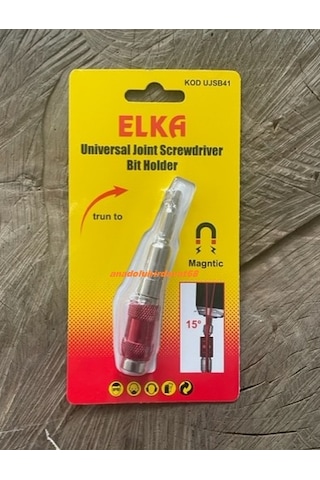 Elka Manyetik Bits Uzatma Ucu 90mm Bükülebilir Stoplu Bits Uç Vida Ph2-pz2 3pc Matkap Ucu Matkap Ucu