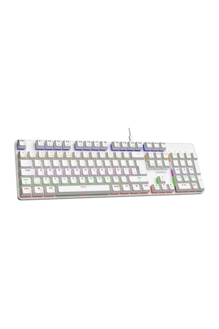 Everest Kb-mekanik 1 Lumos Usb Rainbow Aydınlatmalı Full Anti-ghosting Mekanik Gaming Oyuncu Klavye Beyaz Red Switch
