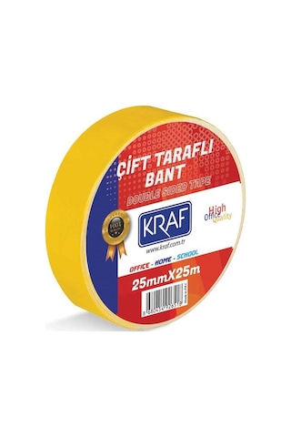 Kraf 2525G Çift Taraflı Bant 25 MM x 25 MT