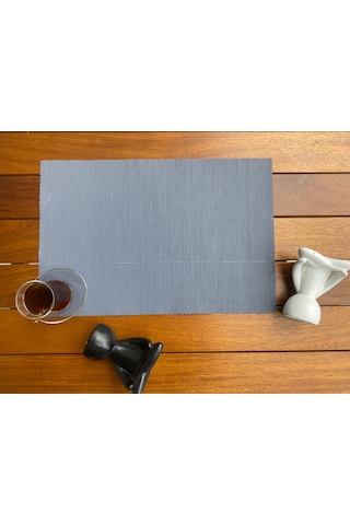 8'li Yıkanabilir File Kumaş Amerikan Servis Lacivert