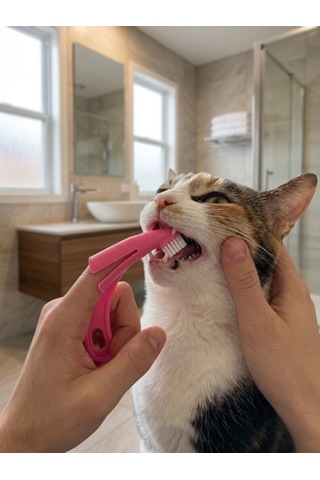 Kedi Köpek Diş Fırçası Parmağa Takılan Yumuşak Kıllı Diş Temizleme Aparatı