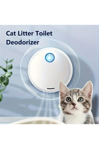 Suofeng Kedi Kumu Kutusuna Uygulanabilir Usb Şarjlı Negatif İyonlu Deodorant, Otomatik Sensörlü Kokusu Giderici, 3000mah Pil, 20db Ultra Sessiz, Mavi Led Işıklı F212