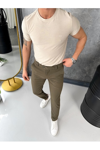 Modefendi Yüksek Kalite Slimfit Merserize Kumaş Bisiklet Yaka Tshirt Gri