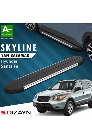 S-dizayn Hyundai Santa Fe Skyline Krom Yan Basamak 163 Cm 2000-2006 A+ Kalite
